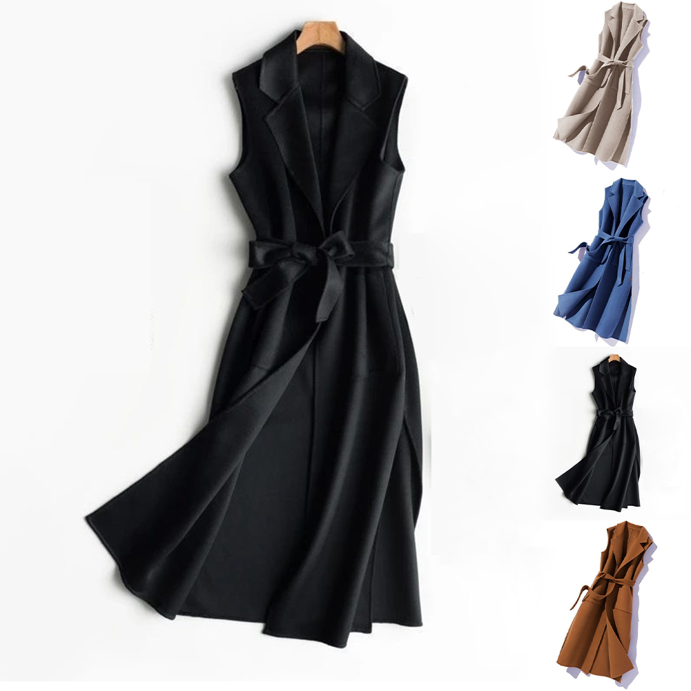 Women'S Formal Wear Cardigan - Women Thermal Turn Down Collar Sleeveless