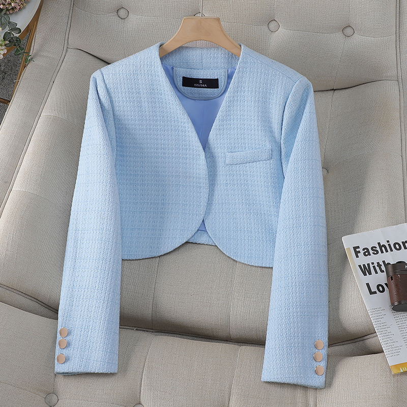 Women'S Formal Wear Cardigan - Fashion Women Formal Blazer Ladies White