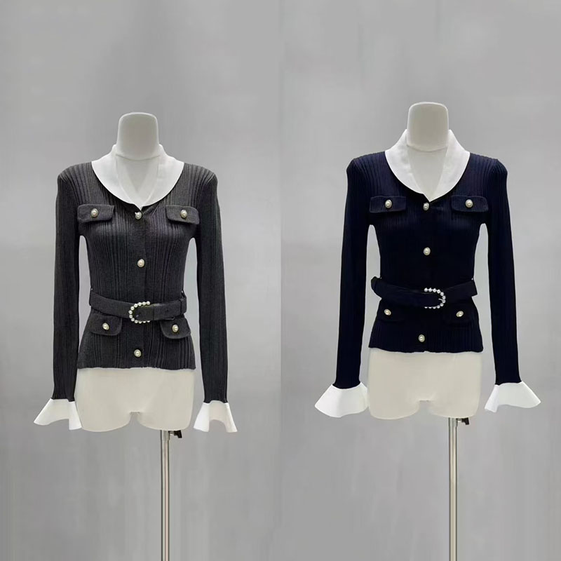 Contrasting-color V-neck fitte - огляд і ціна Women'S Formal Wear Cardigan