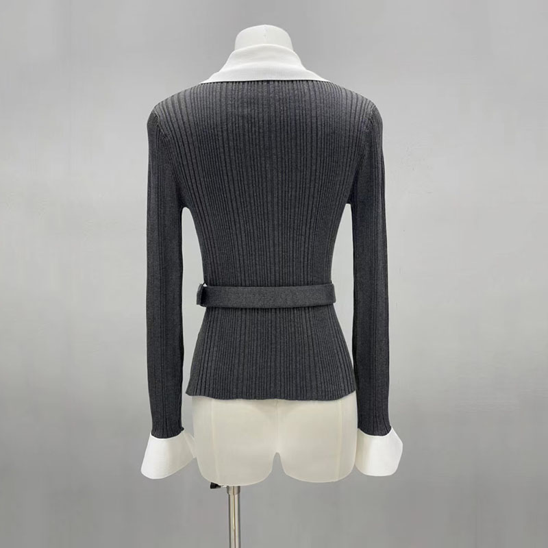 Contrasting-color V-neck fitte - огляд і ціна Women'S Formal Wear Cardigan