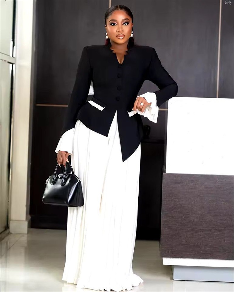 White Black Women Suits Set 2  - огляд і ціна Women Formal Wear Black