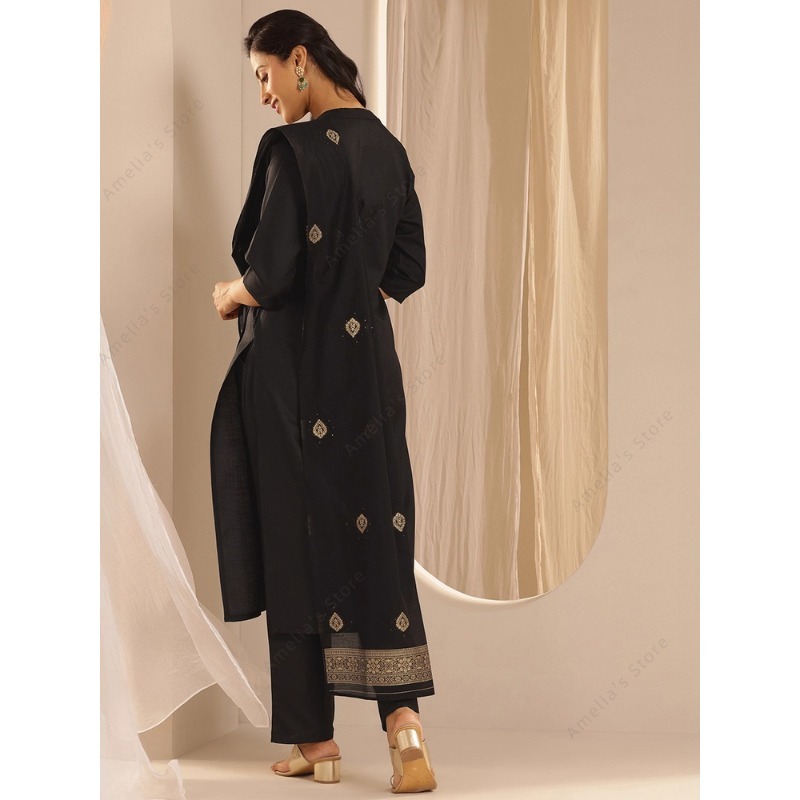 Women's Black Jacquard Kurta P - огляд і ціна Women'S Formal Traditional Wear